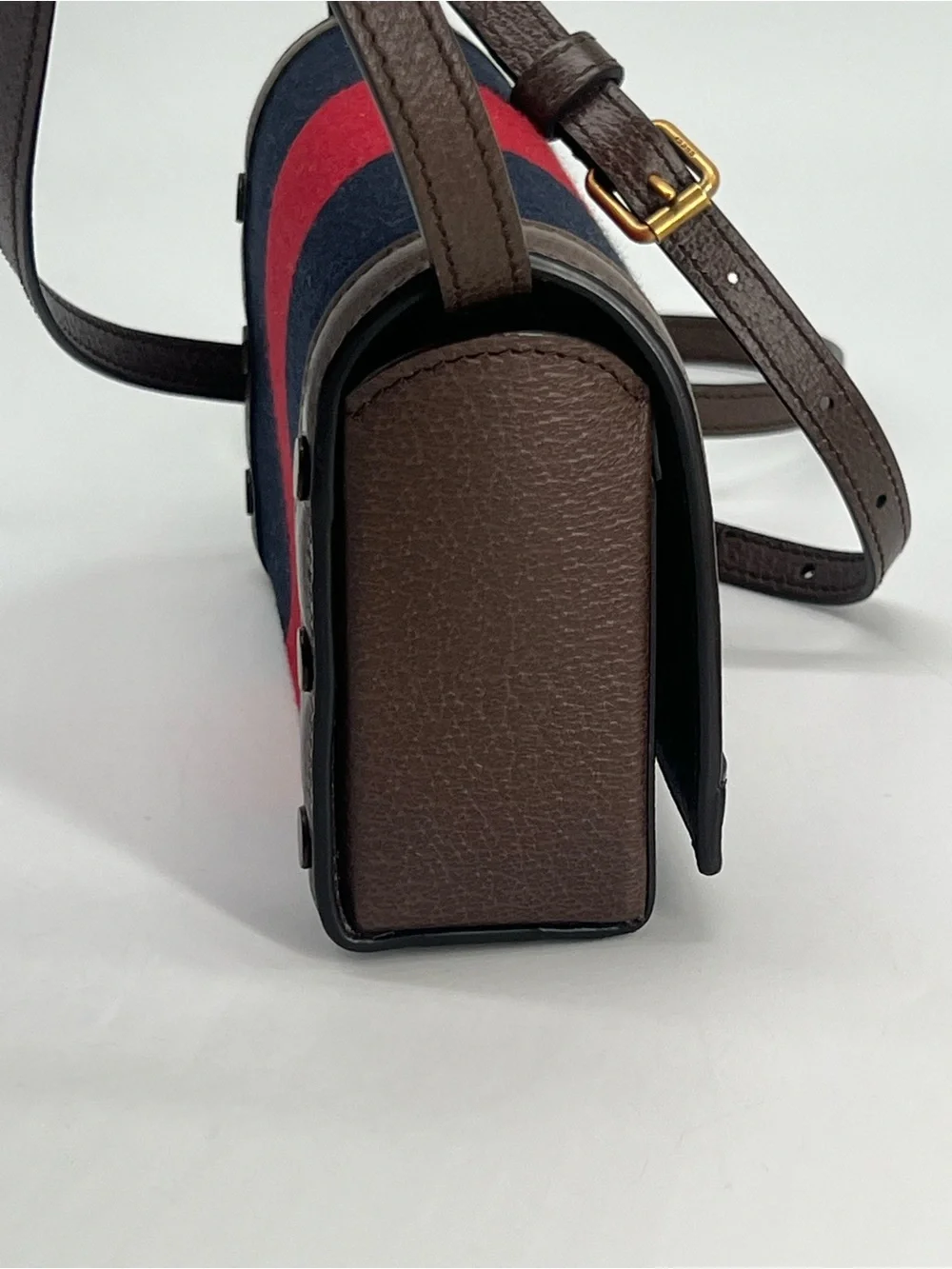 Gucci Web Mini Bag Red/Blue Canvas Crossbody Bag - Picture 3 of 10